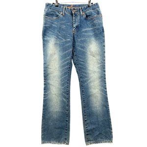 Krew Jeans Mens 30 Jim Greco Retro Funky Blue Faded Designer Outdoor Denim Y2K